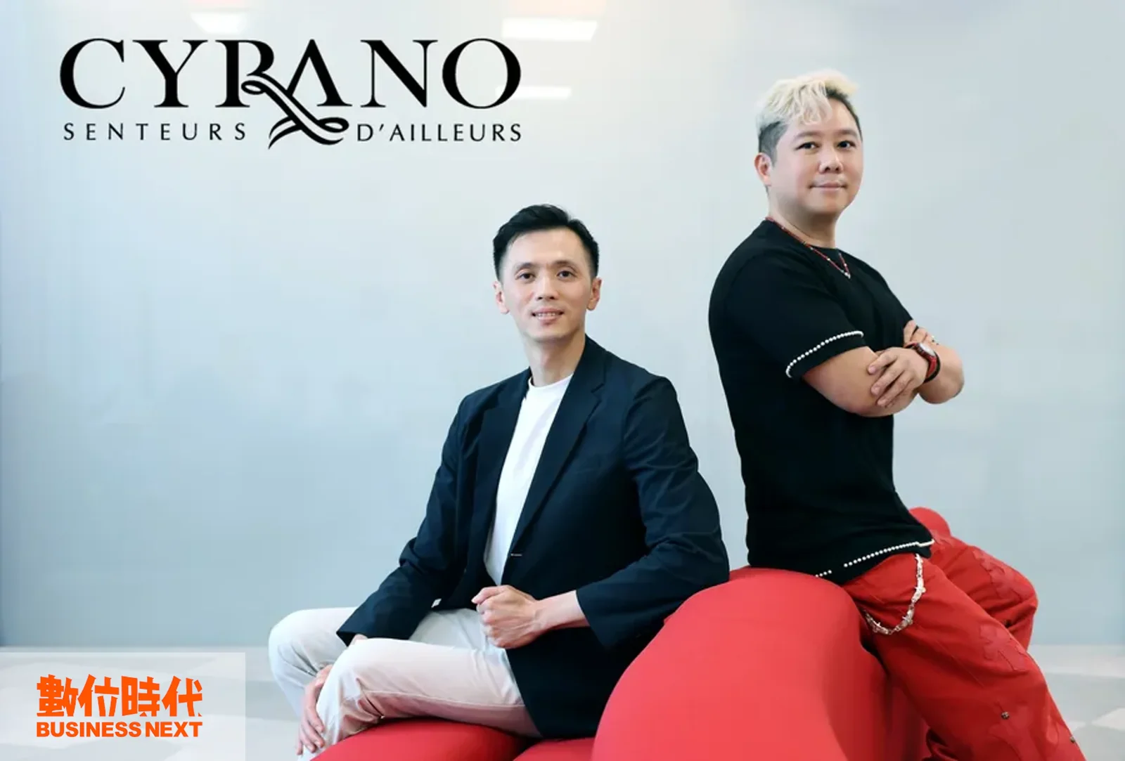 數位時代採訪 - DTC Technology (迪梯西數位科技) 執行長 Tim 與客戶 CYRANO 創辦人馬兆民合照